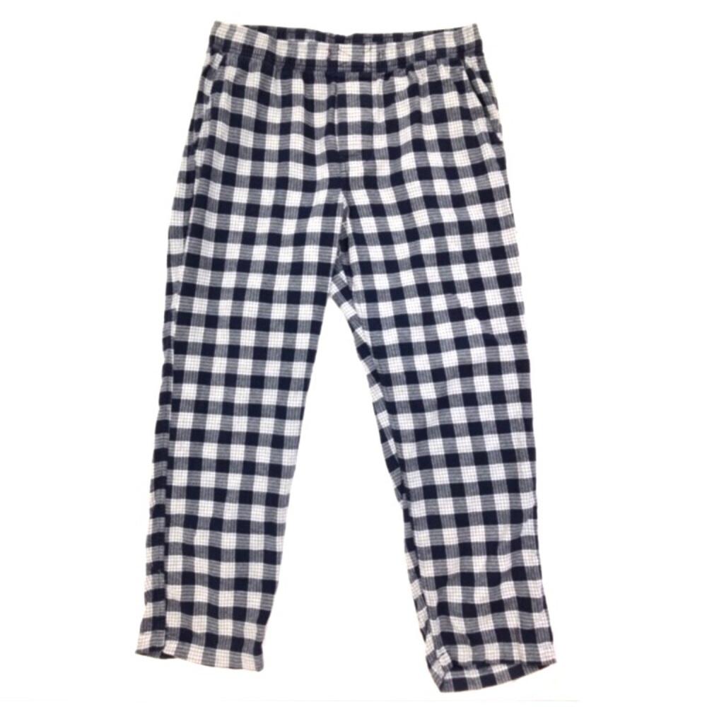 Donated- J.Crew Pajama Pants Navy Plaid Large G167 - Picture 2 of 7